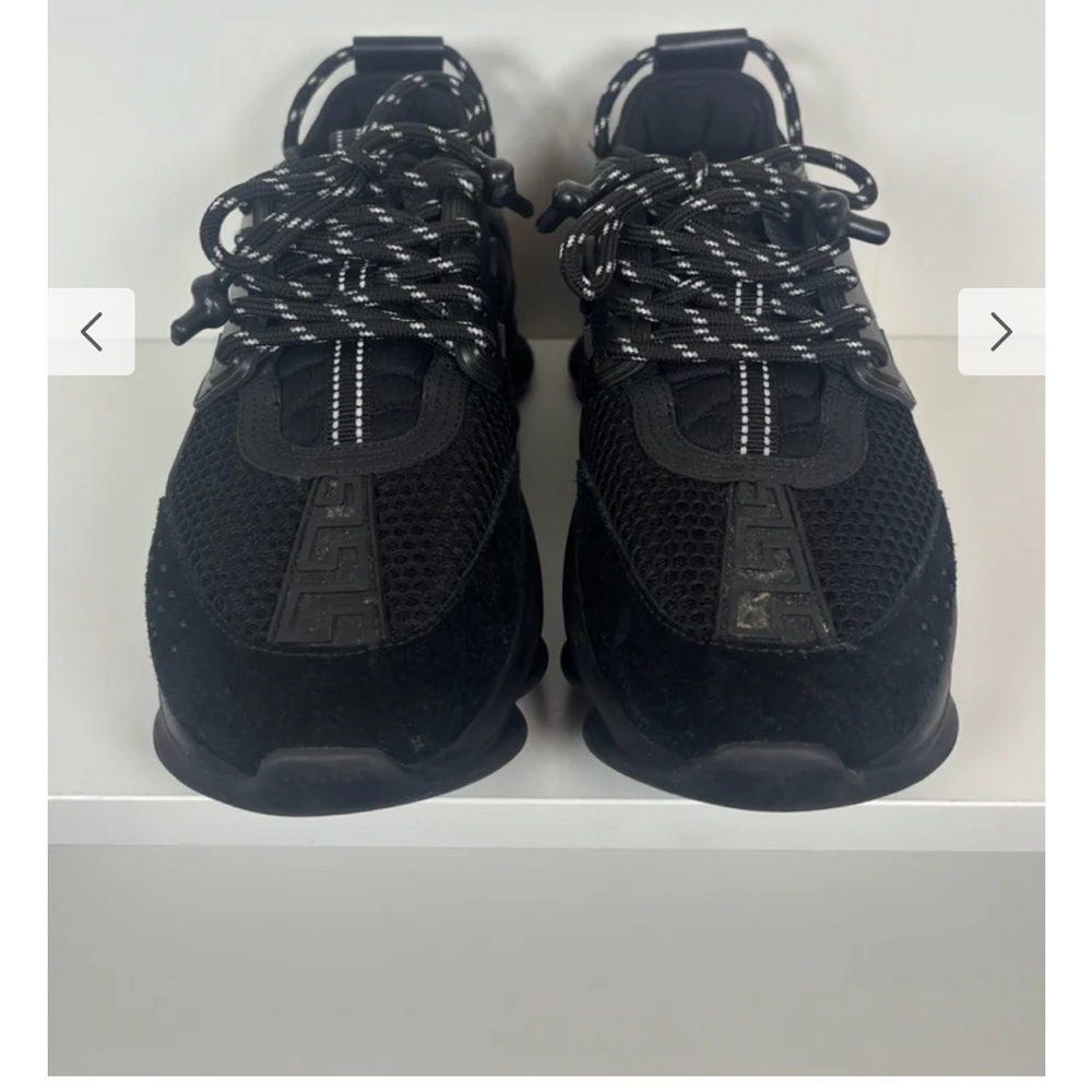 Versace Black Sneakers Modern Mesh Design
